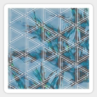 Blue crystal triangle Magnet